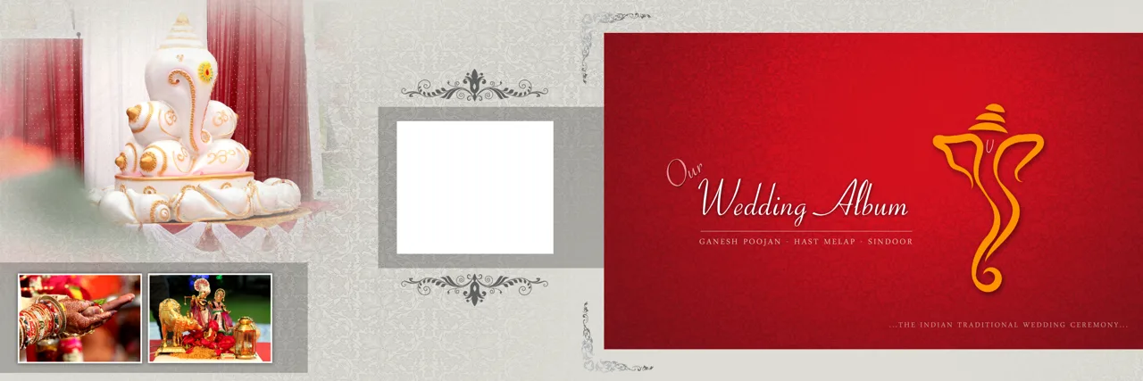 Charming Wedding Album 12x36 PSD Template Design 16