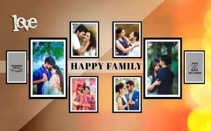18x24 Wedding Photo Album PSD in Charming Bokeh Lights Style