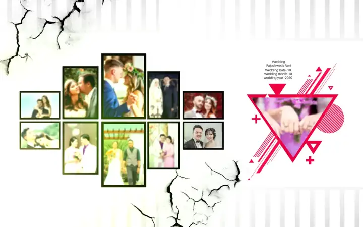 18x24 Wedding Photo Album PSD in Cinematic Brush Strokes Style