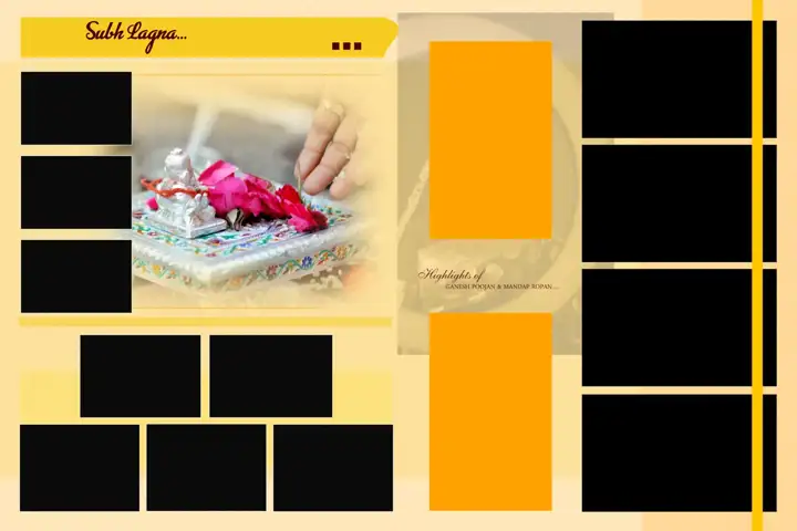 20x30 Wedding Album Cover PSD in Charming Pastel Clouds Style