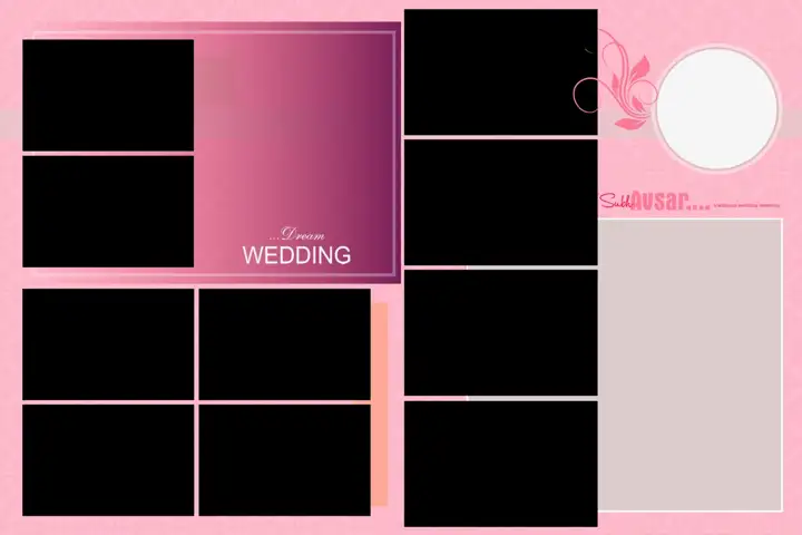 20x30 Wedding Album Cover PSD in Premium Pastel Clouds Style