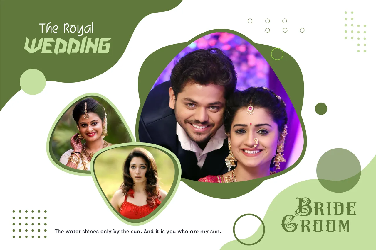 Premium Wedding Album Cover 12x18 PSD Template