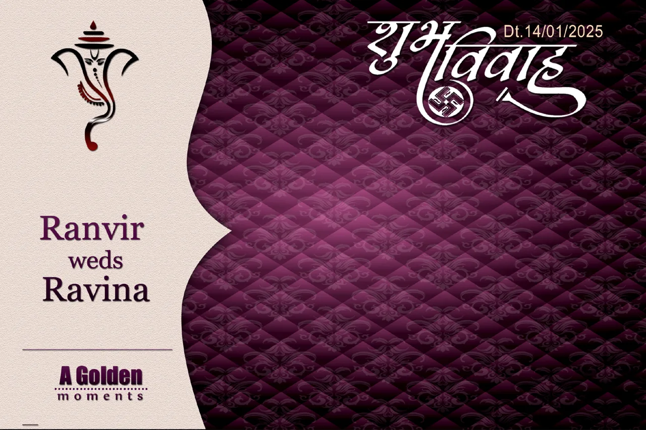 Elegant Wedding Album Cover 12x18 PSD Template