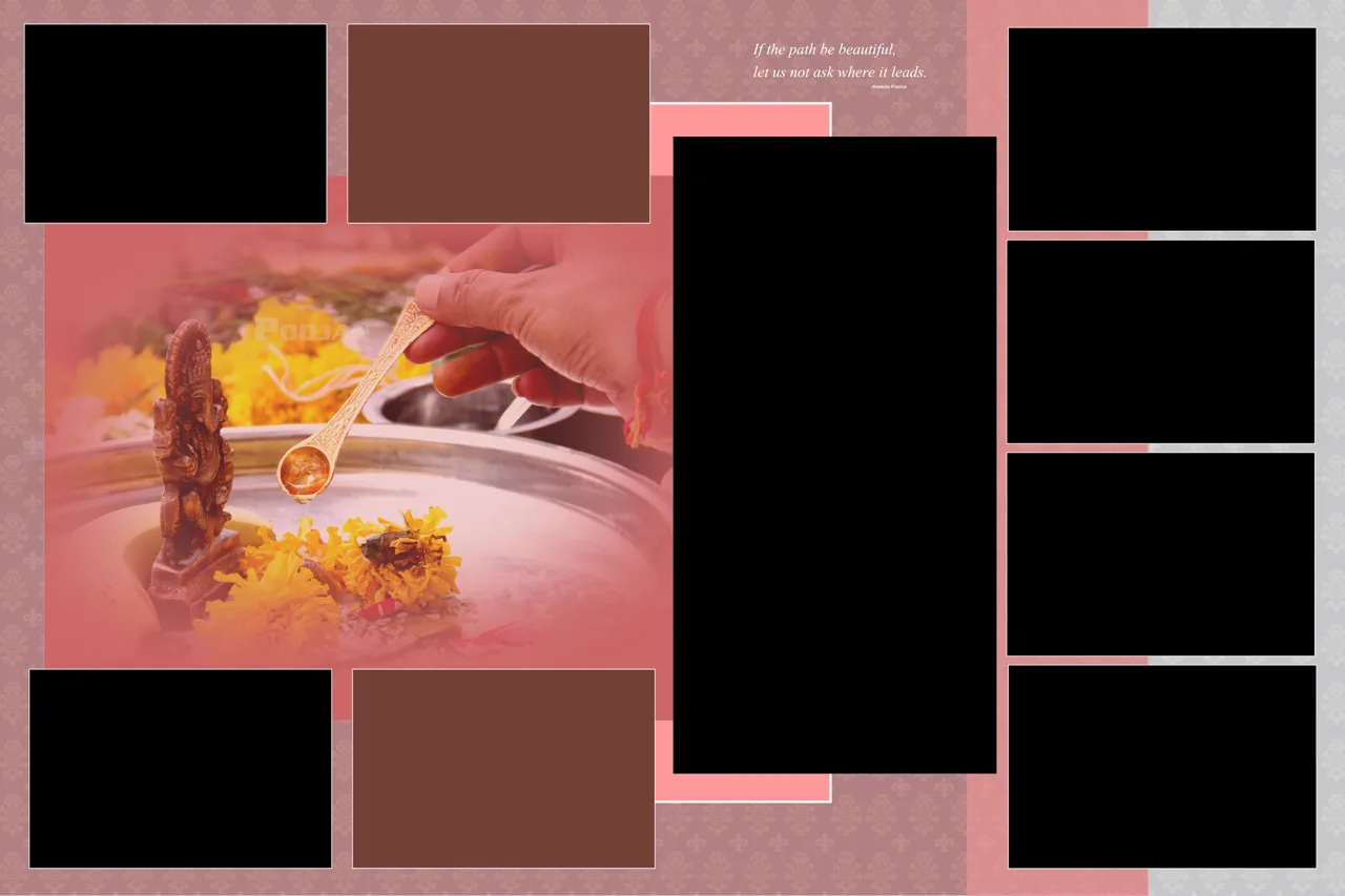 Charming Wedding Photo Album 12x18 20x30 PSD Template