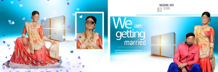 Artistic Pre-Wedding Album 12x36 PSD with Paisley Pattern