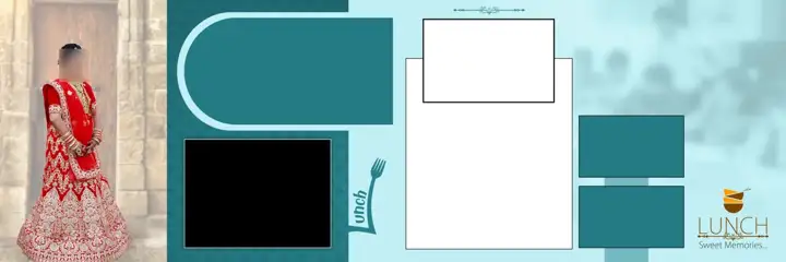 Artistic Temple Motif Wedding Album 12x36 PSD