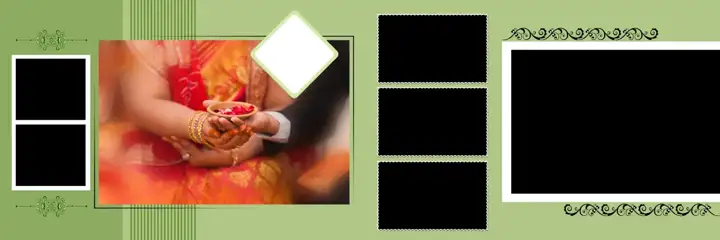 Artistic Wedding Album 12x36 PSD with Brush Strokes