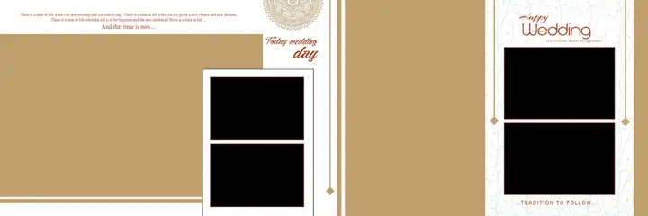 Artistic Wedding Album 12x36 PSD with Mandala Art