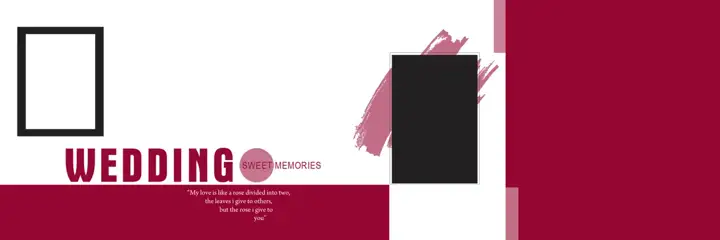 Artistic Wedding Album 12x36 PSD with Rose Petals