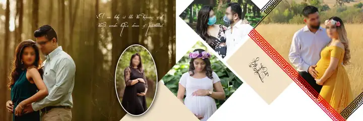 Birthday & Baby Album PSD in Dreamy Damask Texture Style