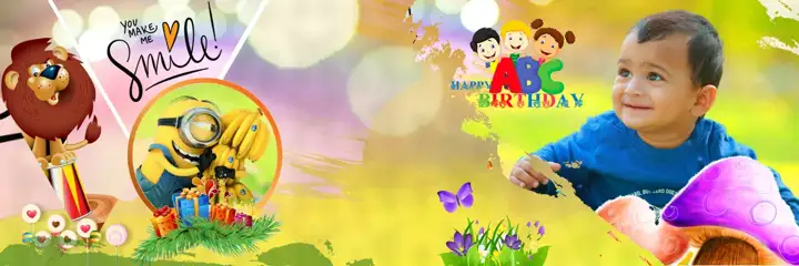 Birthday & Baby Album PSD in Minimal Mandala Art Style