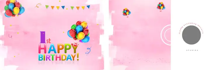 Birthday & Baby Album PSD in Rich Maroon Temple Motif Style