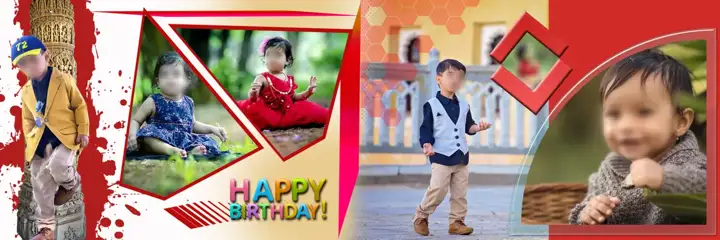 Birthday & Baby Album PSD – Soft Pastel Vintage Frame Design