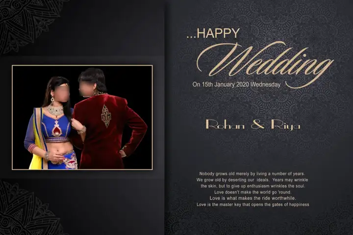 Bright Album Cover 12x18 PSD for Wedding – Geometric Lines