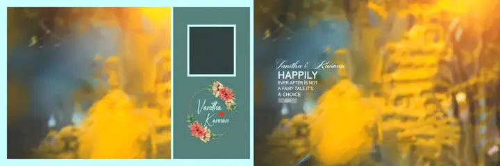 Bright Glitter Accents Wedding Album Background 12x36 PSD