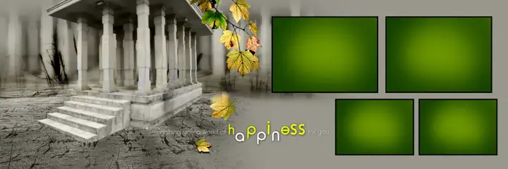 Bright Karizma Album Background 12x36 PSD with Vintage Frame