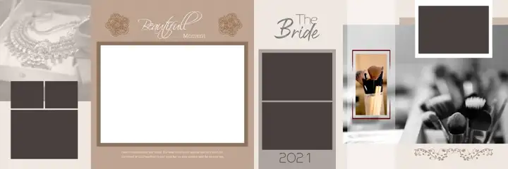 Bright Paisley Pattern Wedding Album 12x36 PSD