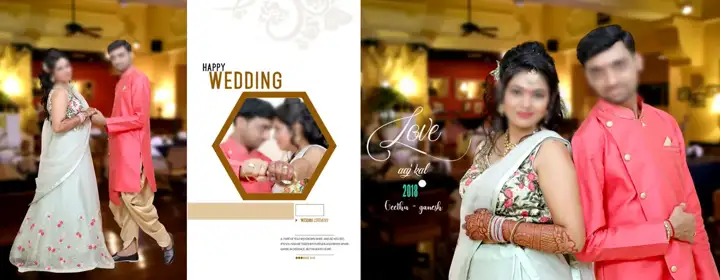 Bright Paisley Pattern Wedding Album 14x36 PSD