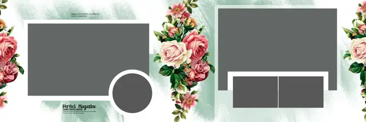 Bright Royal Arch Wedding Album 12x36 PSD