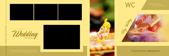 Bright Wedding Album 12x36 PSD – Bokeh Lights
