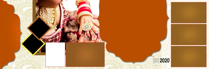 Bright Wedding Album 12x36 PSD – Paisley Pattern
