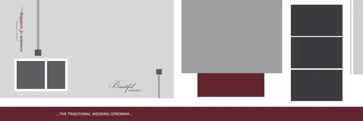 Bright Wedding Album 12x36 PSD with Paisley Pattern