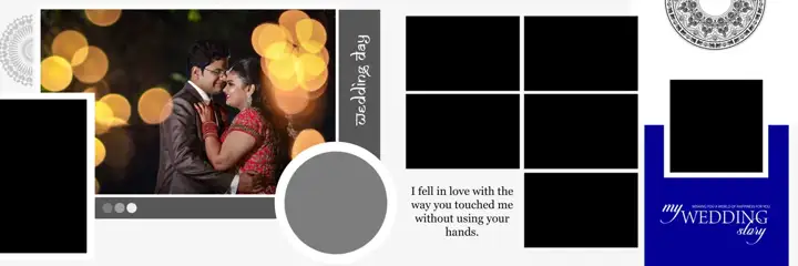 Bright Wedding Album 12x36 PSD with Peacock Art