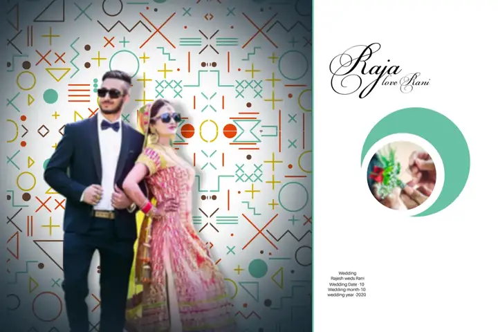 Charming Album Cover 16x24 PSD for Indian Wedding – Mandala Art