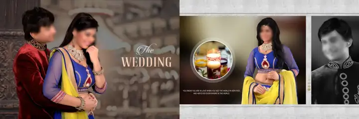 Charming Brush Strokes Wedding Album 12x36 PSD