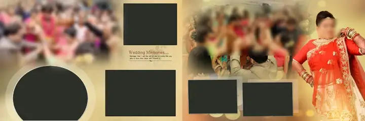 Charming Indian Wedding Album 12x36 PSD with Lotus Design