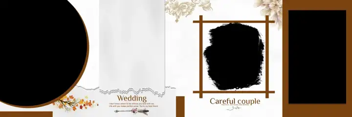Charming Royal Arch Wedding Album 12x36 PSD