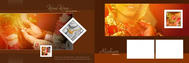 Charming Wedding Album 12x36 PSD with Bokeh Lights