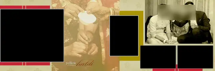 Charming Wedding Album 12x36 PSD with Floral Border