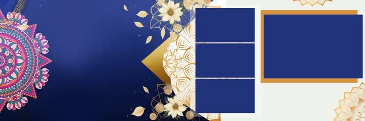 Charming Wedding Album 12x36 PSD with Geometric Lines