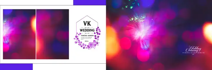Charming Wedding Album 12x36 PSD with Kolam Pattern