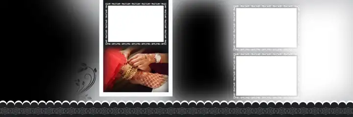 Christian Wedding Album 12x36 PSD – Golden Kolam Pattern Design