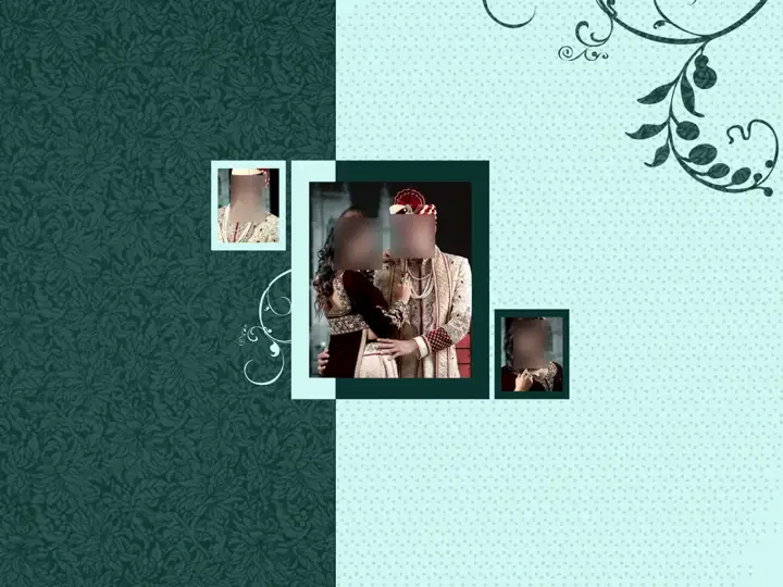 Cinematic Floral Border Album Cover 12x18 PSD