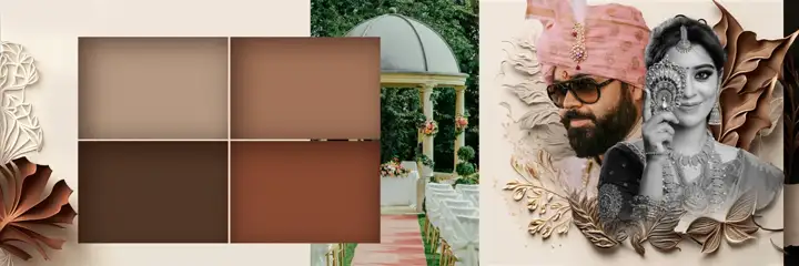 Cinematic Silk Texture Karizma Wedding Album 12x36 PSD