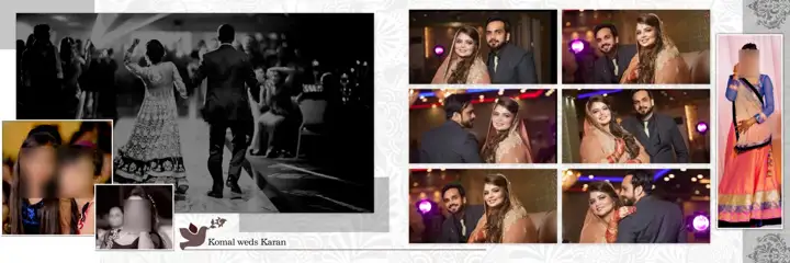 Cinematic Wedding Album 12x36 PSD with Lotus Design