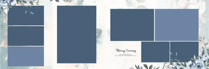 Cinematic Wedding Album 12x36 PSD with Mandala Art