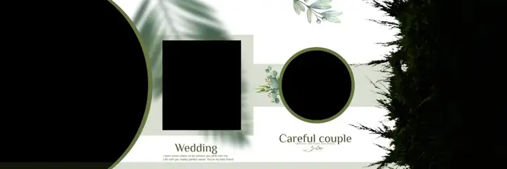 Cinematic Wedding Album 12x36 PSD with Silk Texture