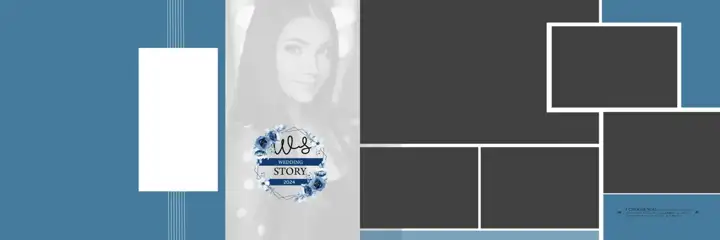 Classic Wedding Album 12x36 PSD for Karizma – Floral Border