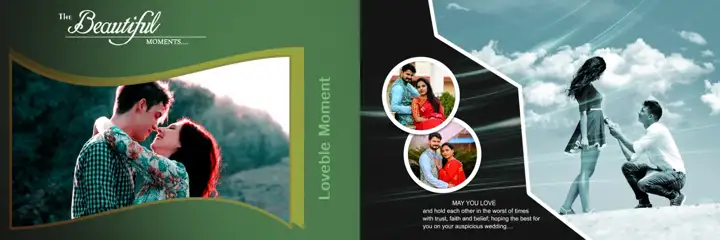 Classic Wedding Album 12x36 PSD with Temple Motif