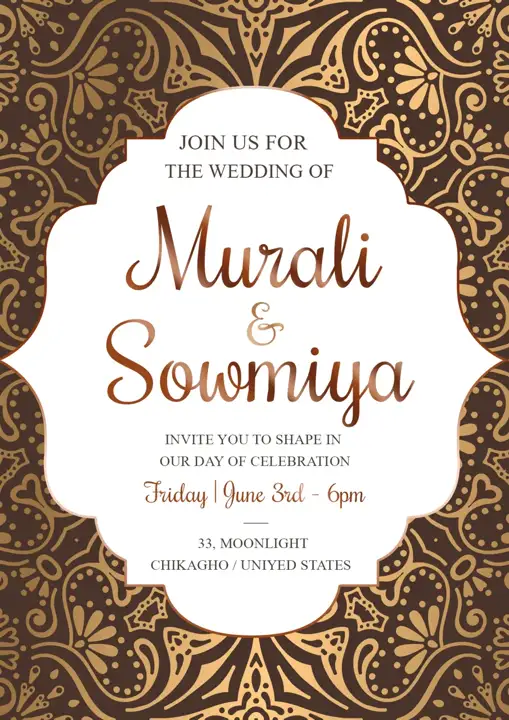 Classic Wedding Invitation PSD – Vintage Frame