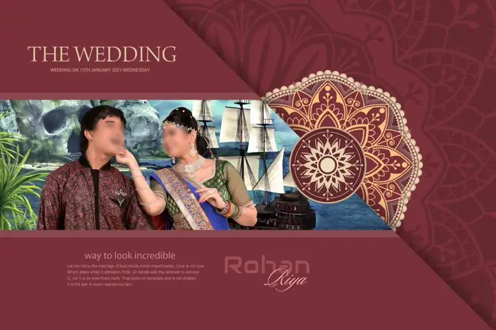 Dreamy Bokeh Lights Wedding Album Cover PSD