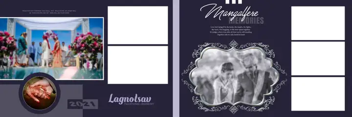 Dreamy Wedding Album 12x36 PSD with Brush Strokes