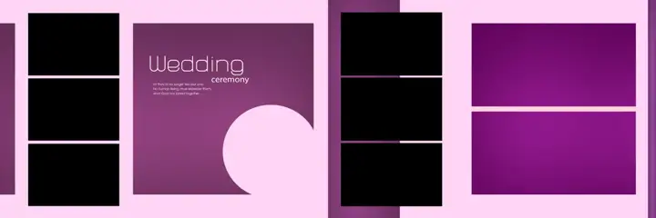 Dreamy Wedding Album 12x36 PSD with Royal Arch