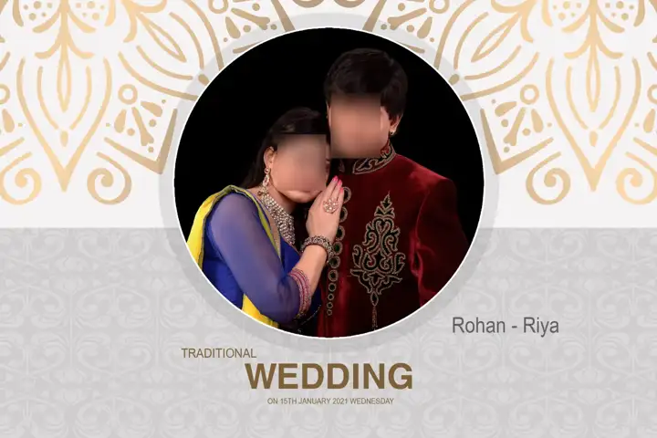 Dreamy Wedding Album Cover 12x18 PSD with Peacock Art