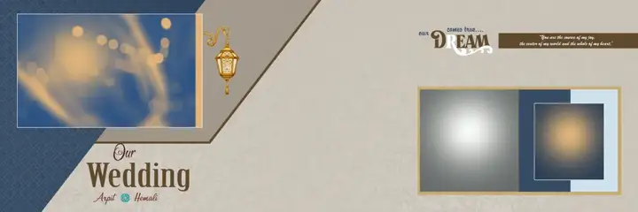 Elegant Album Background 12x36 PSD for Wedding – Kolam Pattern