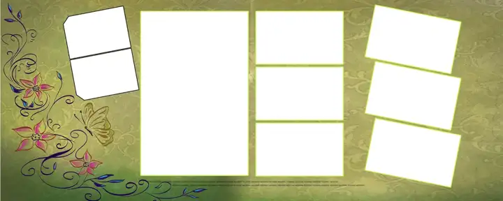 Elegant Karizma Photo Album 12x36 PSD with Rose Petals